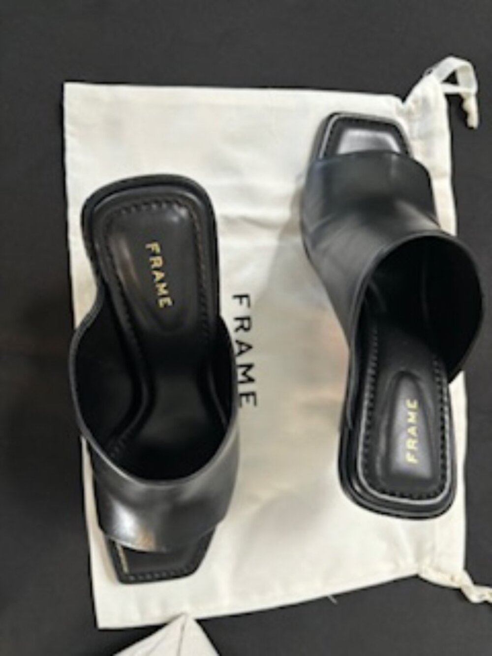 Brand New Black Frame Mules